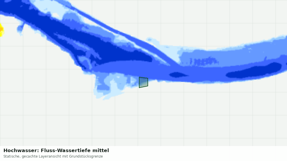 Statische Kartenansicht: Hochwasser: Fluss-Wassertiefe mittel