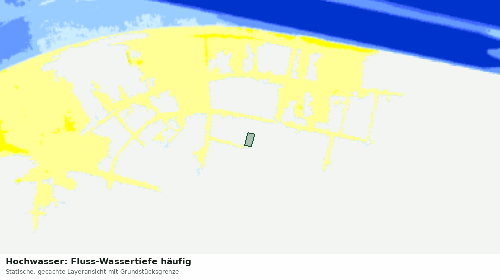 Statische Kartenansicht: Hochwasser: Fluss-Wassertiefe häufig