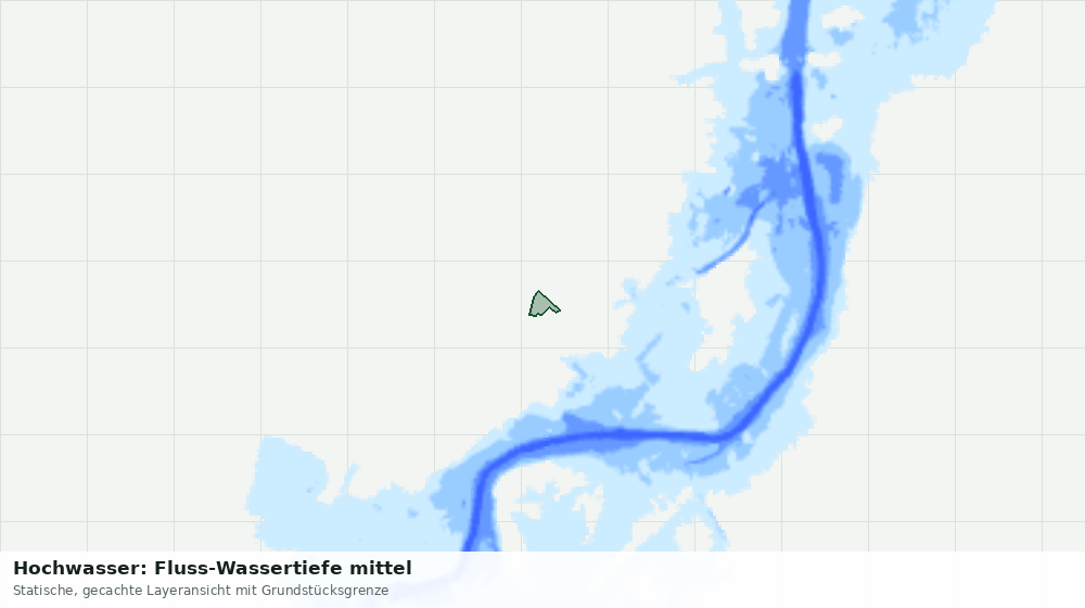 Statische Kartenansicht: Hochwasser: Fluss-Wassertiefe mittel
