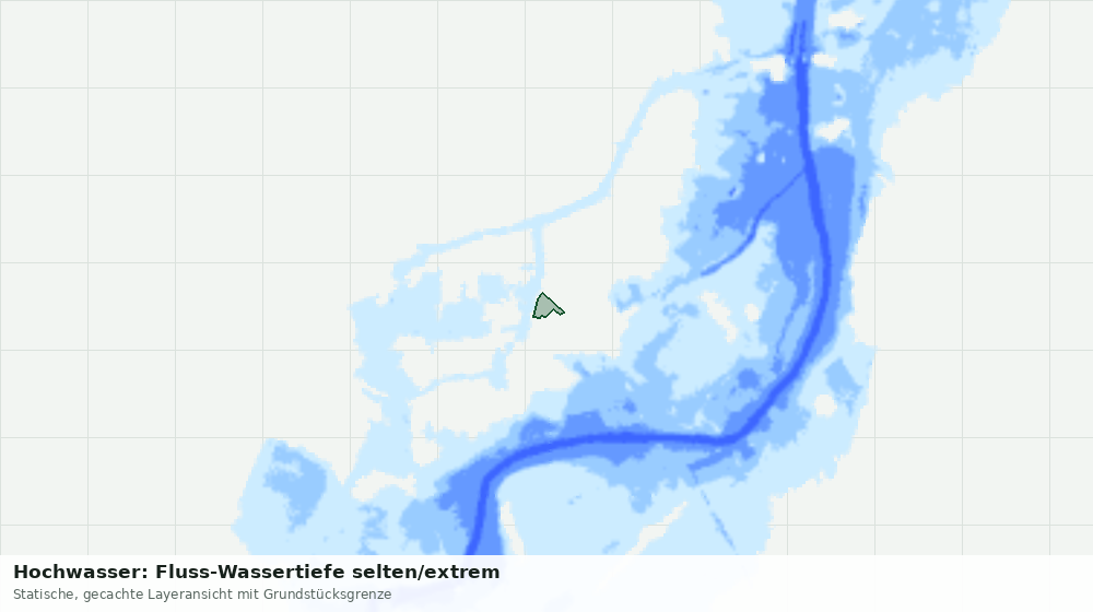 Statische Kartenansicht: Hochwasser: Fluss-Wassertiefe selten/extrem
