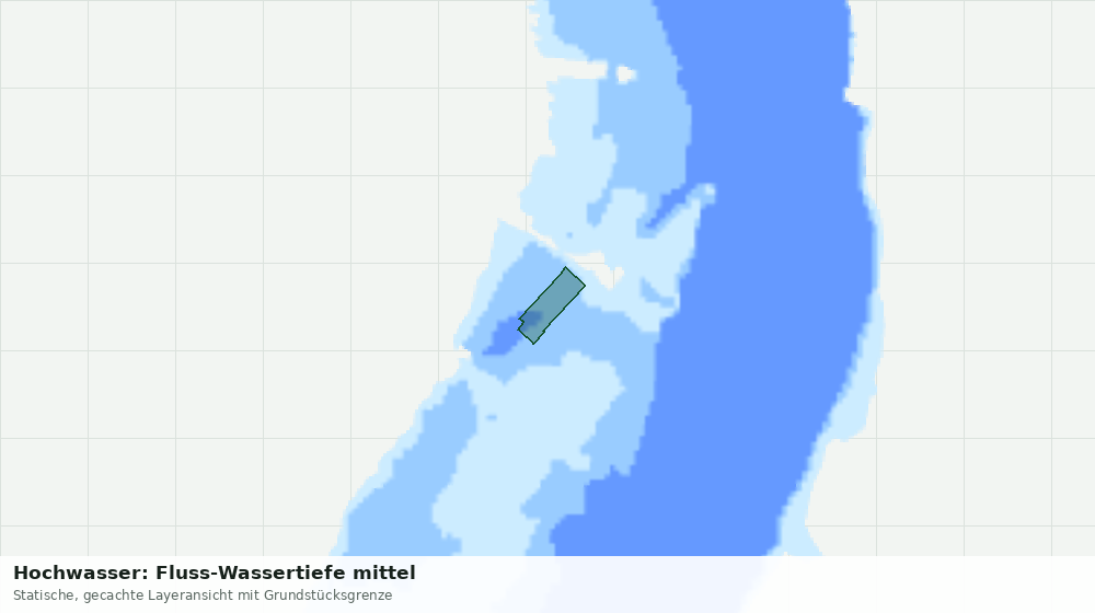 Statische Kartenansicht: Hochwasser: Fluss-Wassertiefe mittel
