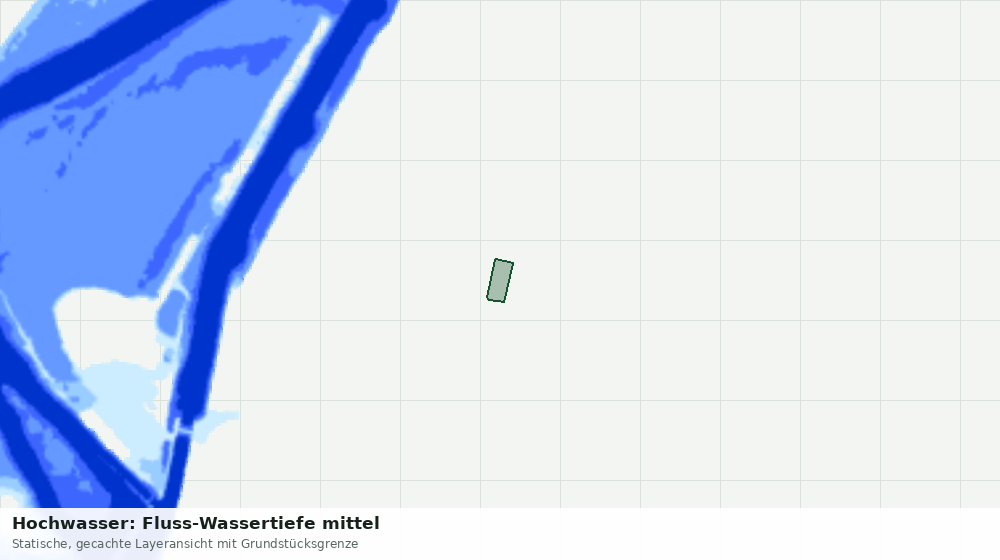 Statische Kartenansicht: Hochwasser: Fluss-Wassertiefe mittel