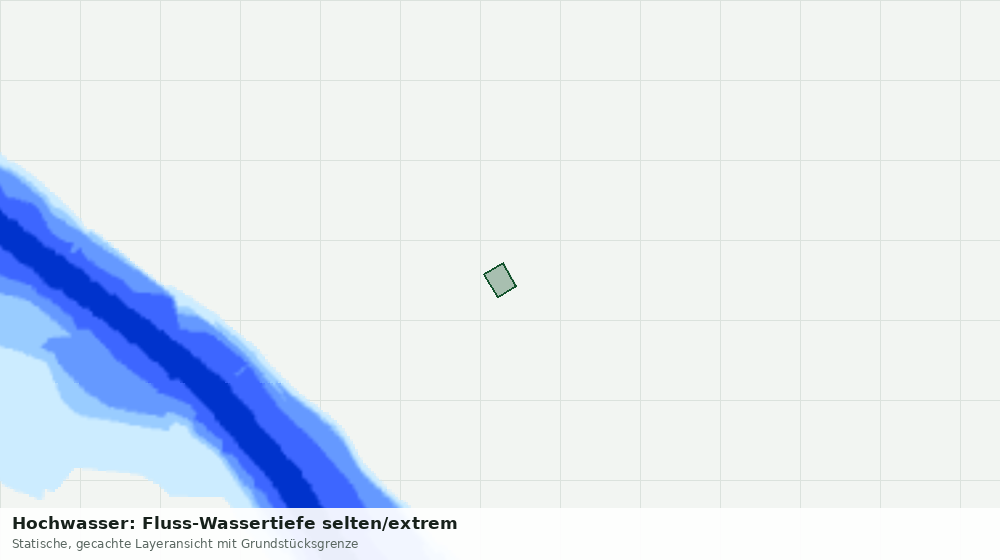 Statische Kartenansicht: Hochwasser: Fluss-Wassertiefe selten/extrem