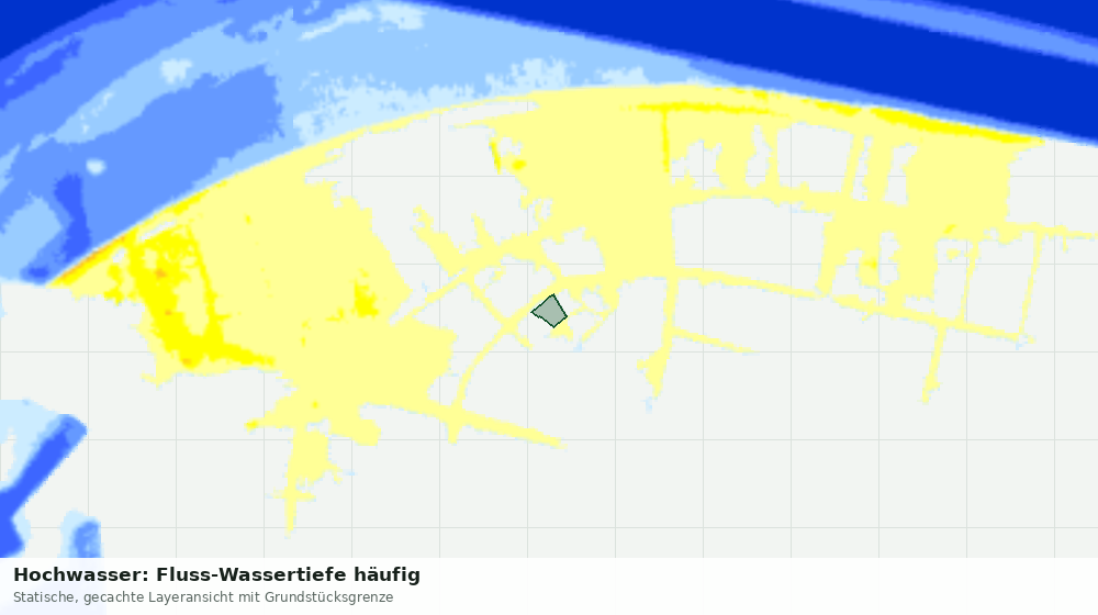 Statische Kartenansicht: Hochwasser: Fluss-Wassertiefe häufig