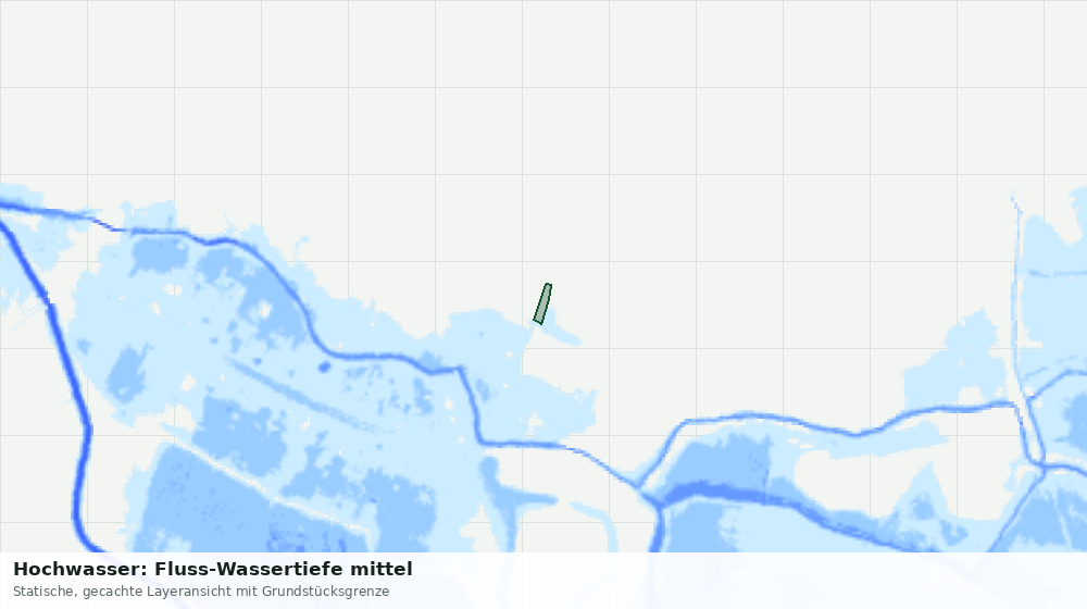 Statische Kartenansicht: Hochwasser: Fluss-Wassertiefe mittel