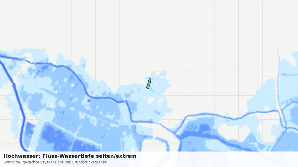 Statische Kartenansicht: Hochwasser: Fluss-Wassertiefe selten/extrem