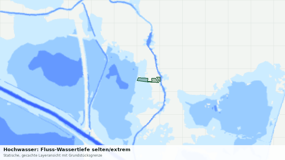 Statische Kartenansicht: Hochwasser: Fluss-Wassertiefe selten/extrem