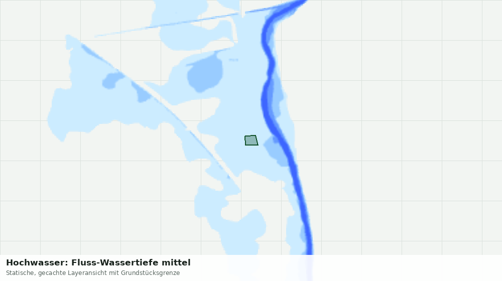 Statische Kartenansicht: Hochwasser: Fluss-Wassertiefe mittel