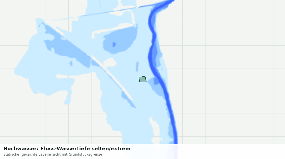Statische Kartenansicht: Hochwasser: Fluss-Wassertiefe selten/extrem