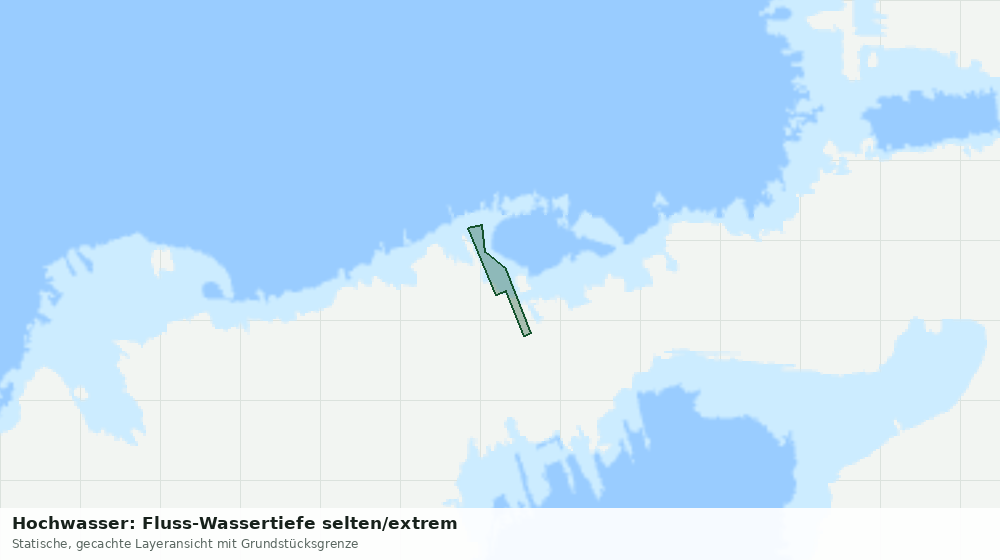 Statische Kartenansicht: Hochwasser: Fluss-Wassertiefe selten/extrem