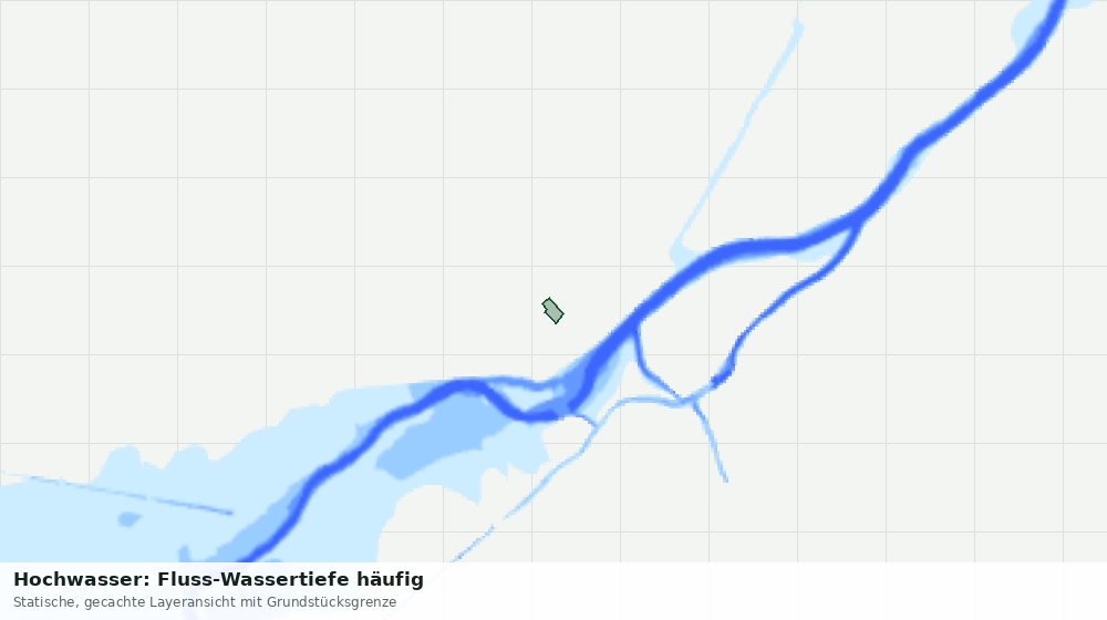 Statische Kartenansicht: Hochwasser: Fluss-Wassertiefe häufig