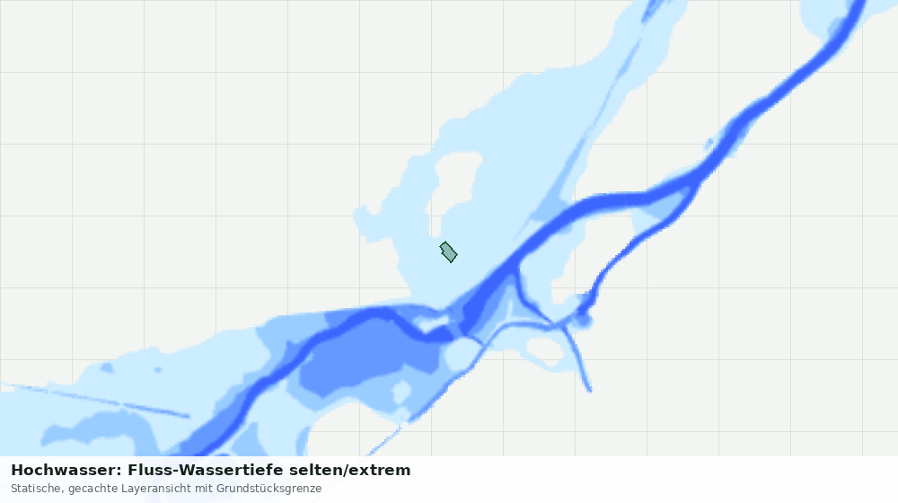 Statische Kartenansicht: Hochwasser: Fluss-Wassertiefe selten/extrem