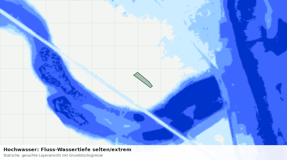 Statische Kartenansicht: Hochwasser: Fluss-Wassertiefe selten/extrem