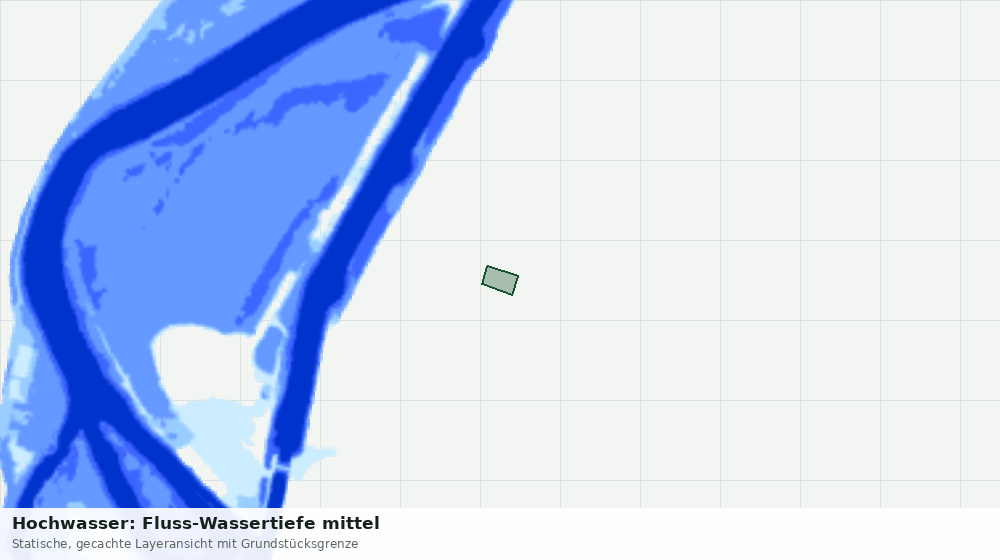 Statische Kartenansicht: Hochwasser: Fluss-Wassertiefe mittel
