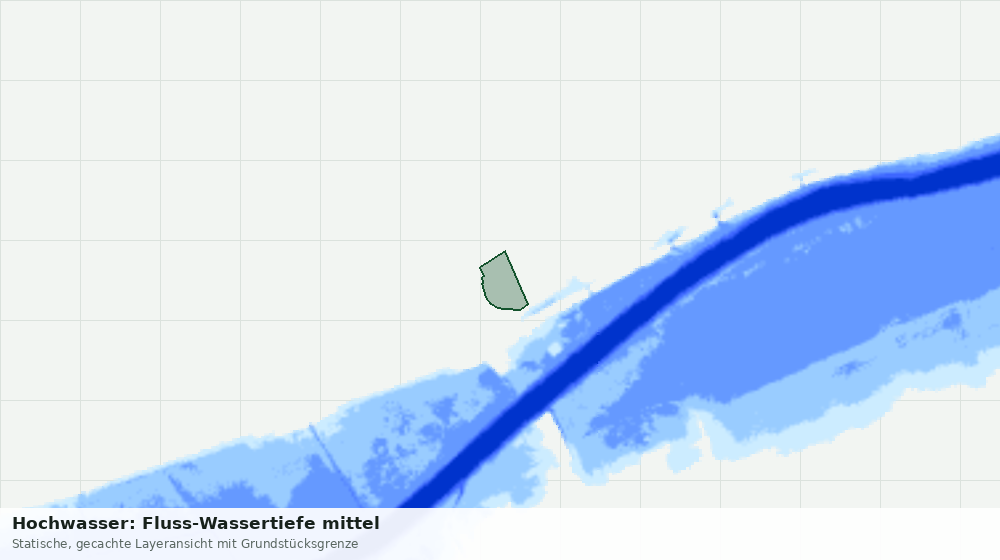 Statische Kartenansicht: Hochwasser: Fluss-Wassertiefe mittel
