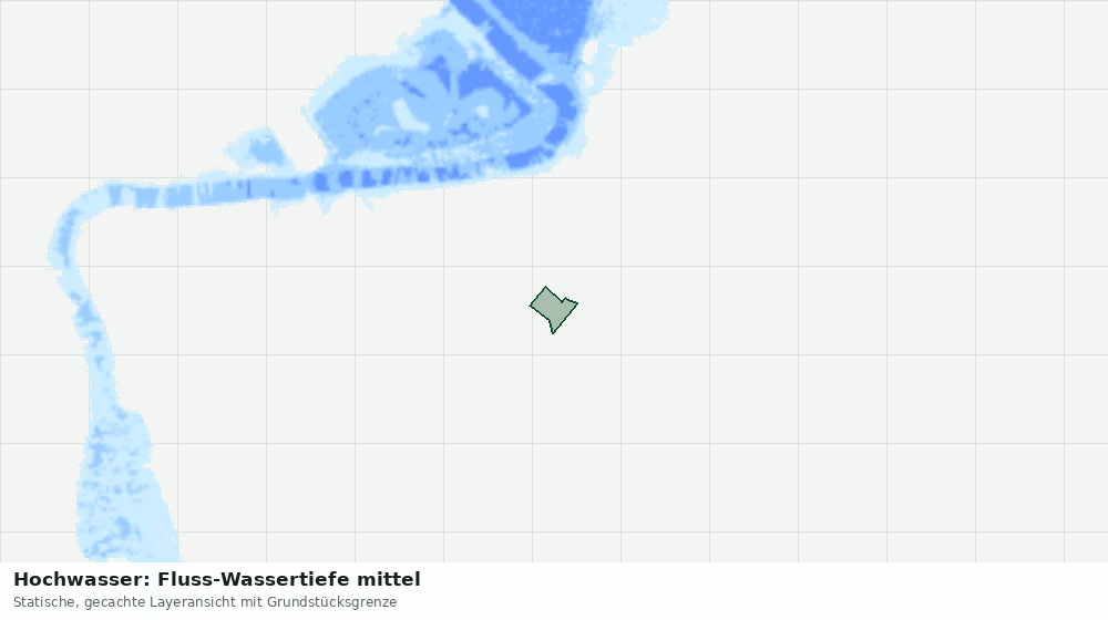 Statische Kartenansicht: Hochwasser: Fluss-Wassertiefe mittel