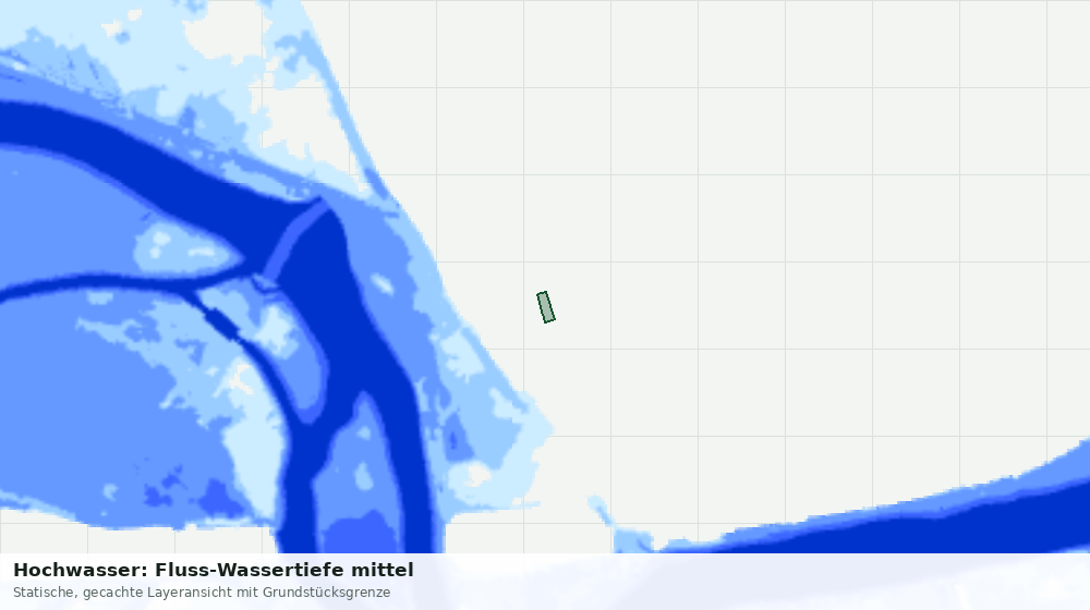 Statische Kartenansicht: Hochwasser: Fluss-Wassertiefe mittel