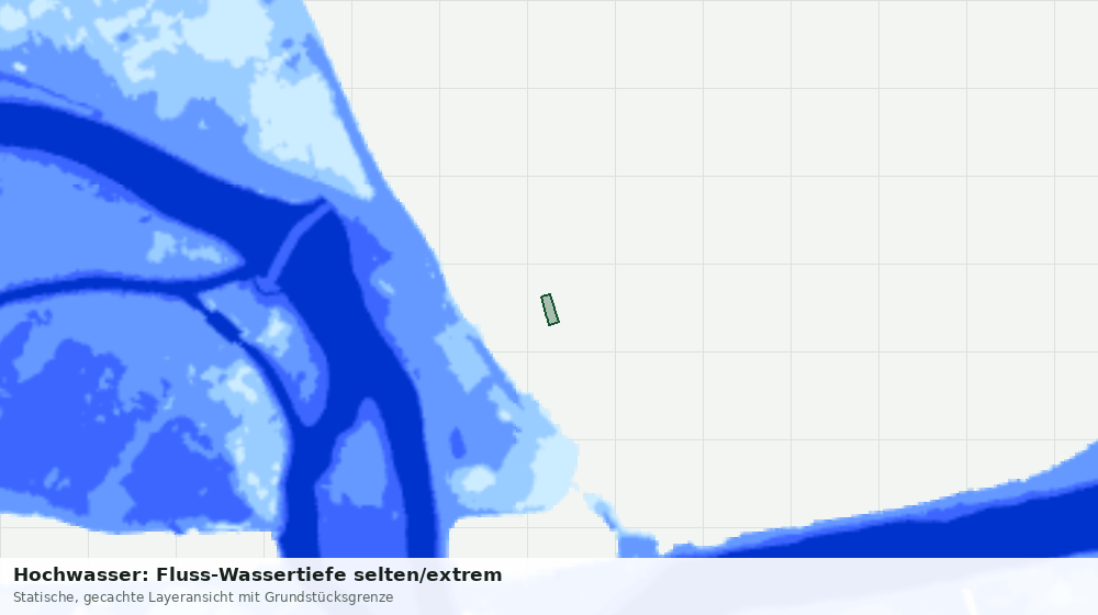 Statische Kartenansicht: Hochwasser: Fluss-Wassertiefe selten/extrem