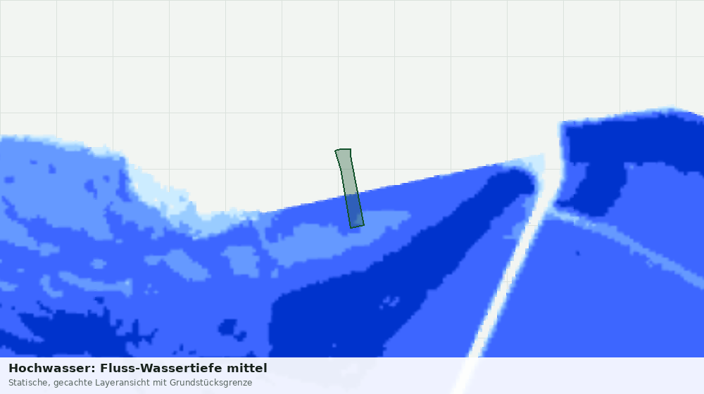 Statische Kartenansicht: Hochwasser: Fluss-Wassertiefe mittel