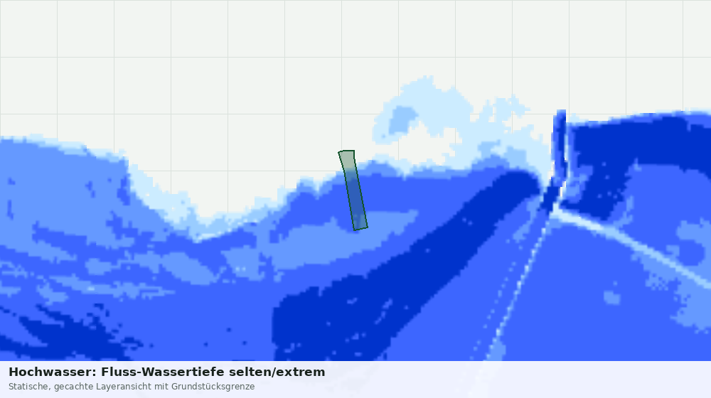 Statische Kartenansicht: Hochwasser: Fluss-Wassertiefe selten/extrem