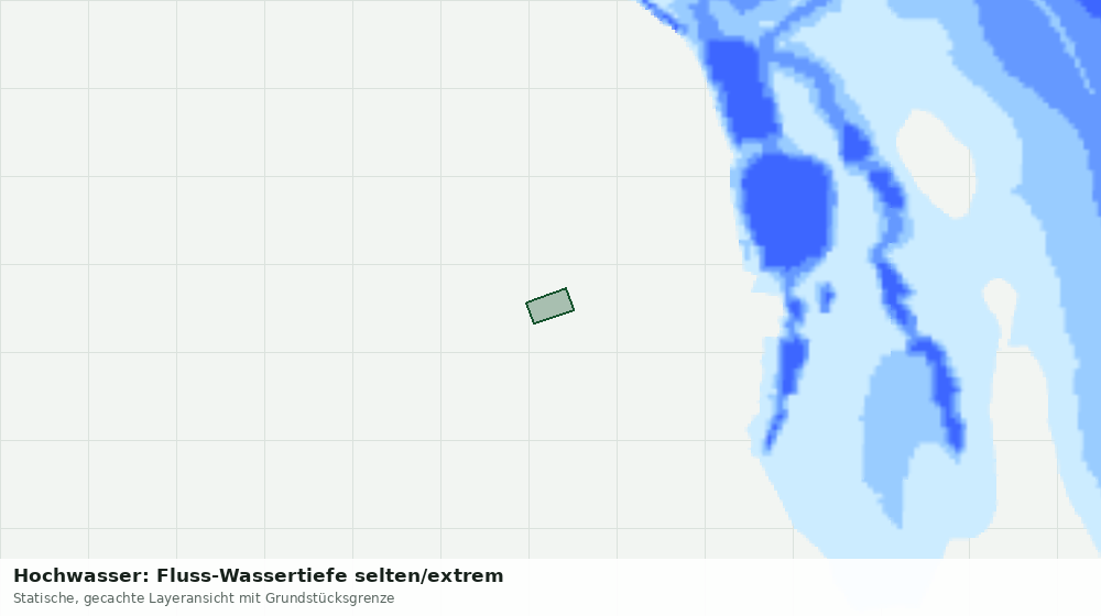 Statische Kartenansicht: Hochwasser: Fluss-Wassertiefe selten/extrem