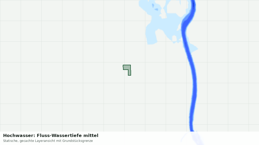 Statische Kartenansicht: Hochwasser: Fluss-Wassertiefe mittel