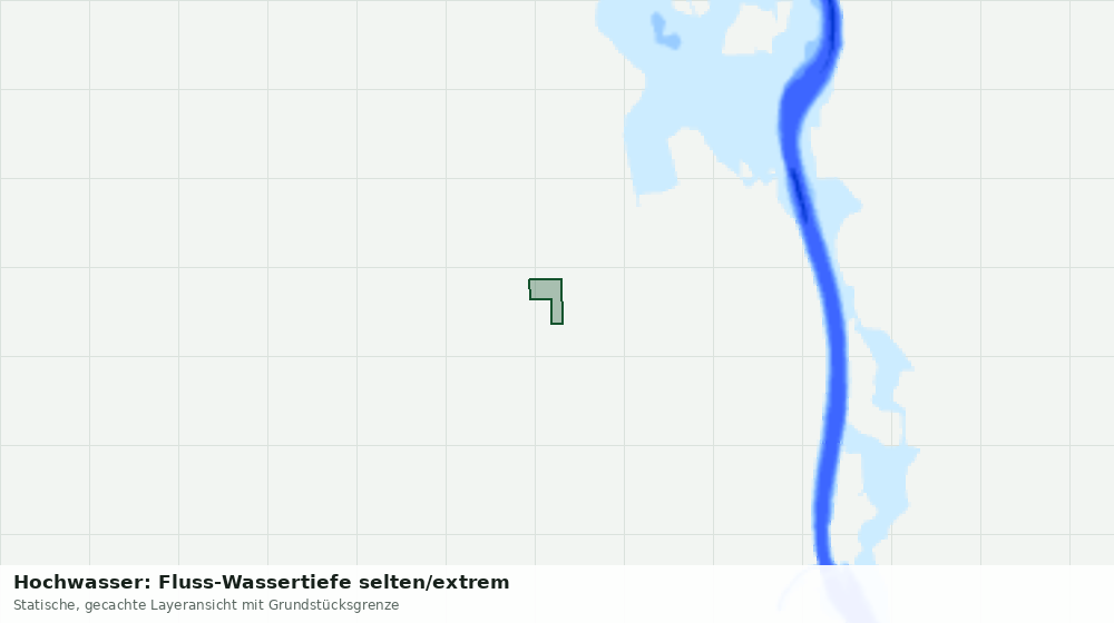 Statische Kartenansicht: Hochwasser: Fluss-Wassertiefe selten/extrem