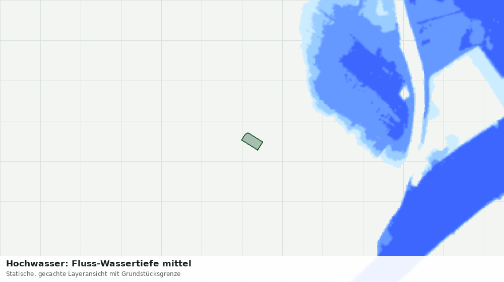 Statische Kartenansicht: Hochwasser: Fluss-Wassertiefe mittel