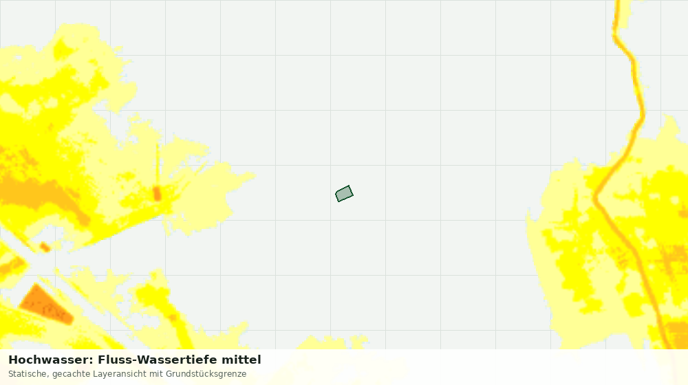 Statische Kartenansicht: Hochwasser: Fluss-Wassertiefe mittel