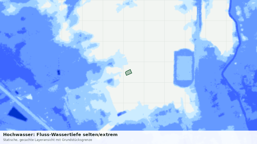 Statische Kartenansicht: Hochwasser: Fluss-Wassertiefe selten/extrem