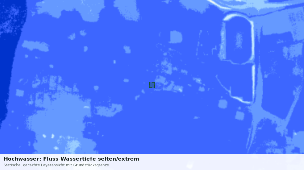 Statische Kartenansicht: Hochwasser: Fluss-Wassertiefe selten/extrem