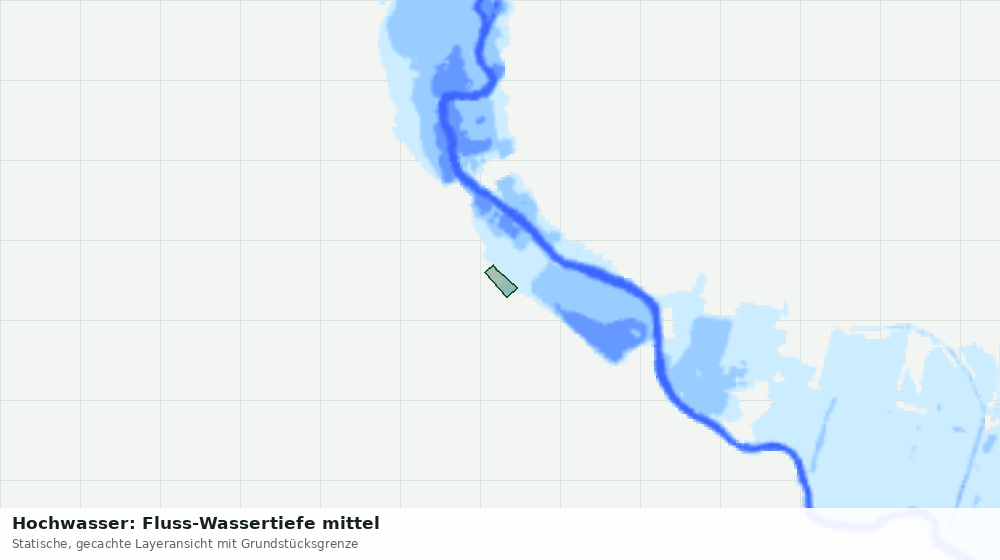 Statische Kartenansicht: Hochwasser: Fluss-Wassertiefe mittel
