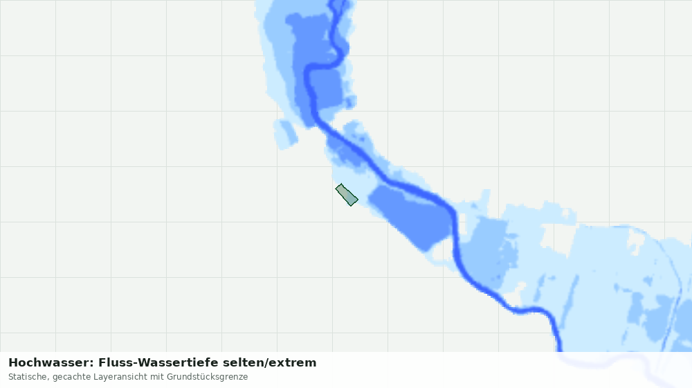 Statische Kartenansicht: Hochwasser: Fluss-Wassertiefe selten/extrem