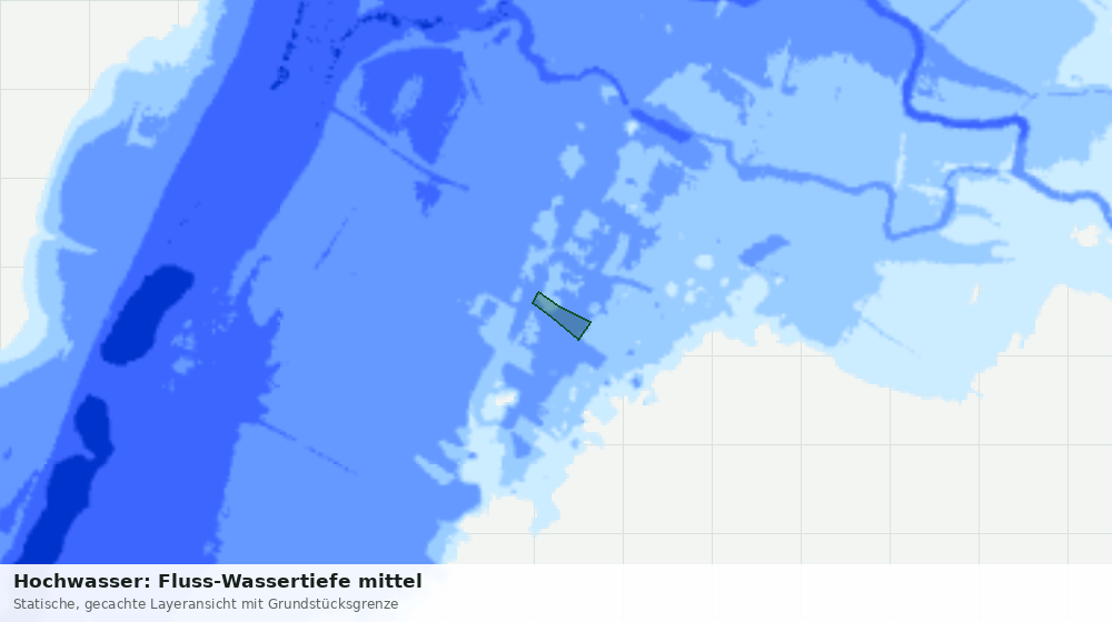 Statische Kartenansicht: Hochwasser: Fluss-Wassertiefe mittel