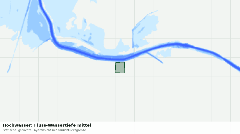 Statische Kartenansicht: Hochwasser: Fluss-Wassertiefe mittel