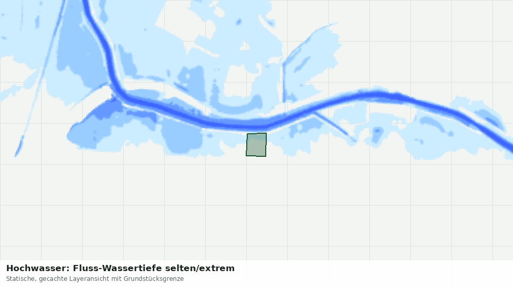 Statische Kartenansicht: Hochwasser: Fluss-Wassertiefe selten/extrem