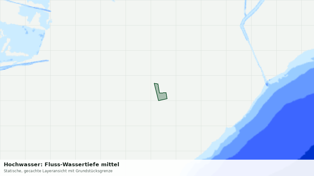 Statische Kartenansicht: Hochwasser: Fluss-Wassertiefe mittel