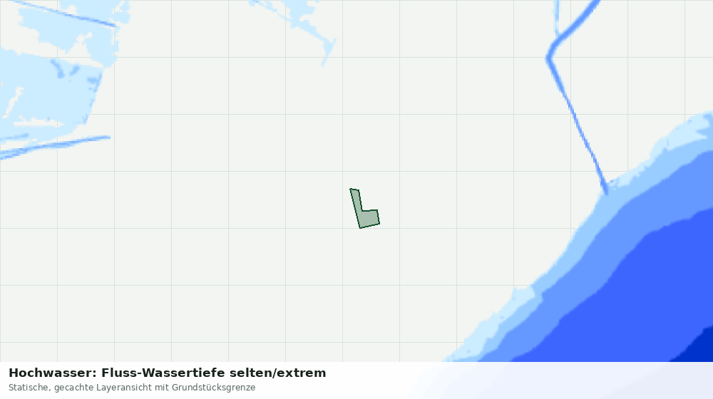 Statische Kartenansicht: Hochwasser: Fluss-Wassertiefe selten/extrem