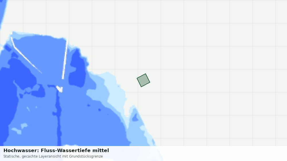 Statische Kartenansicht: Hochwasser: Fluss-Wassertiefe mittel