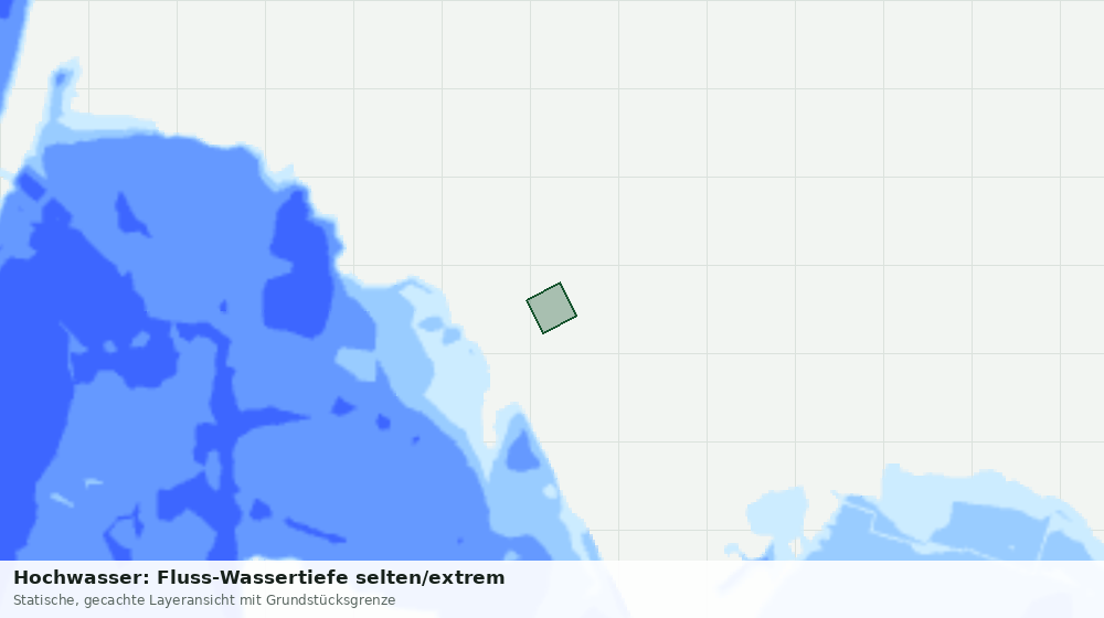 Statische Kartenansicht: Hochwasser: Fluss-Wassertiefe selten/extrem
