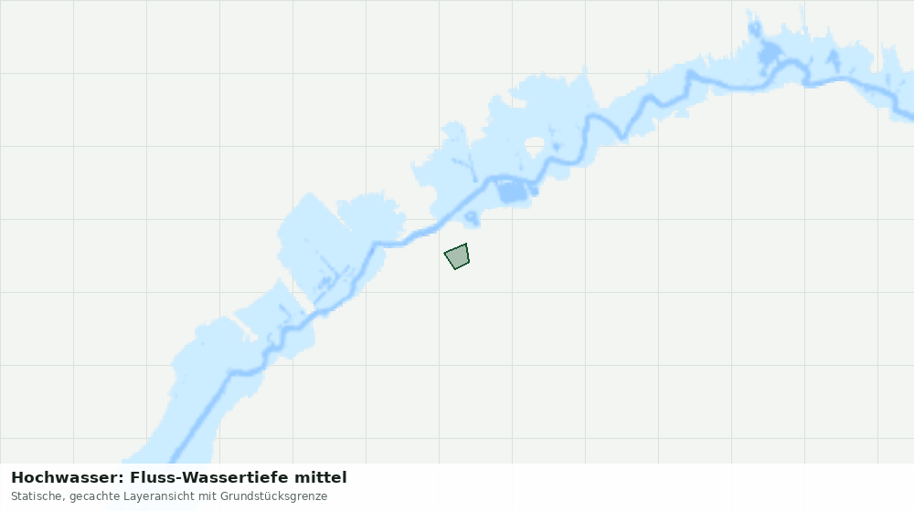 Statische Kartenansicht: Hochwasser: Fluss-Wassertiefe mittel