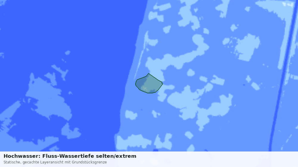 Statische Kartenansicht: Hochwasser: Fluss-Wassertiefe selten/extrem