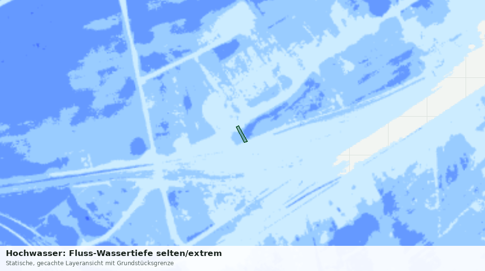 Statische Kartenansicht: Hochwasser: Fluss-Wassertiefe selten/extrem