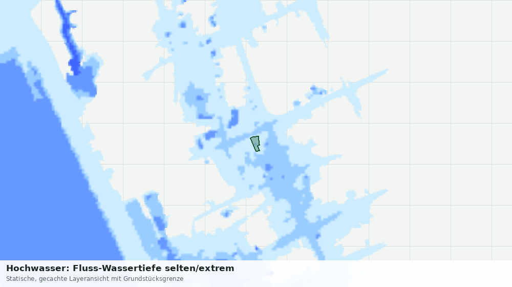 Statische Kartenansicht: Hochwasser: Fluss-Wassertiefe selten/extrem