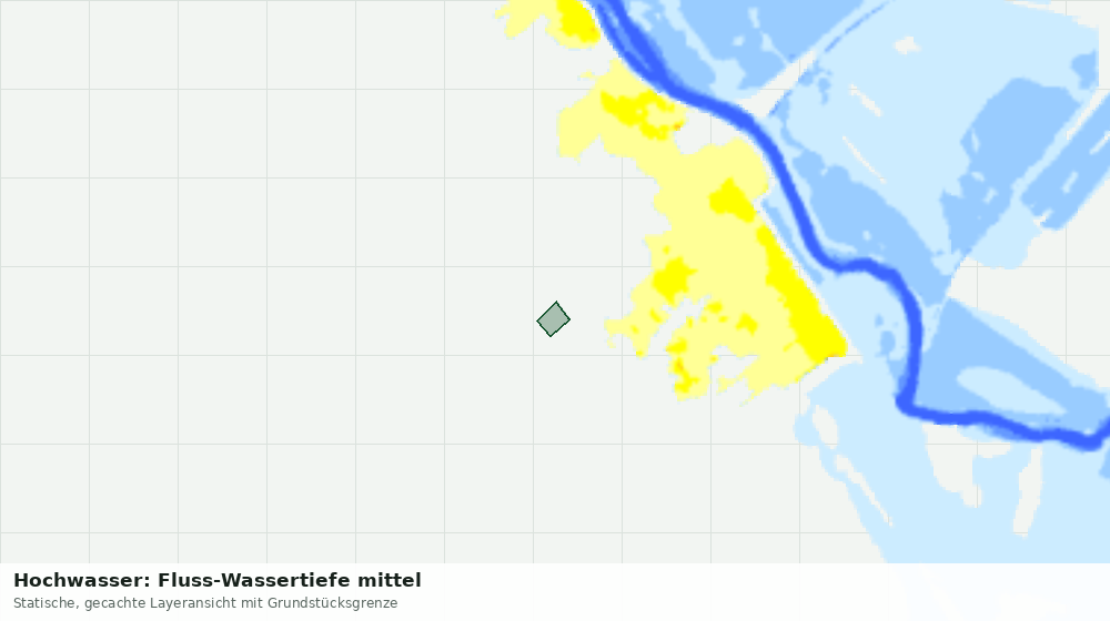 Statische Kartenansicht: Hochwasser: Fluss-Wassertiefe mittel