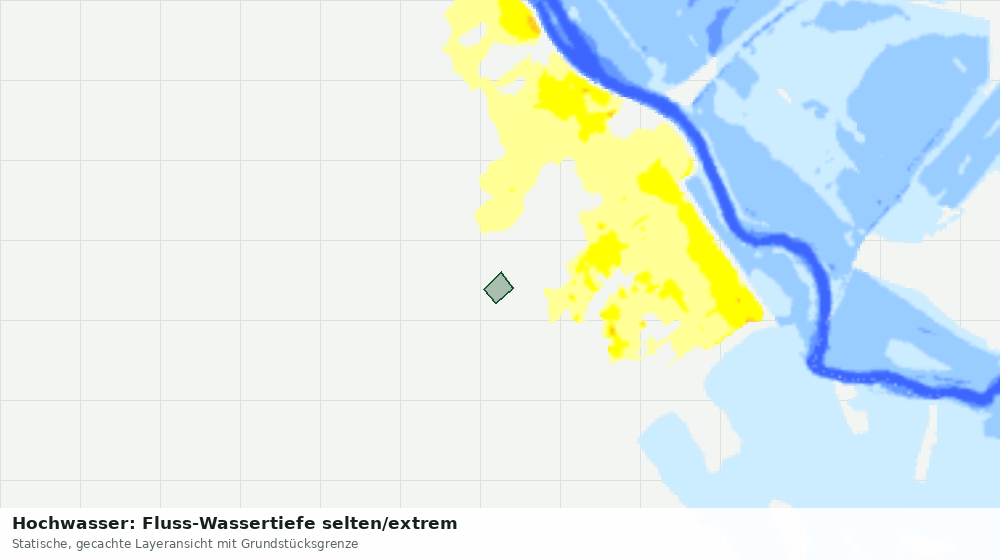 Statische Kartenansicht: Hochwasser: Fluss-Wassertiefe selten/extrem