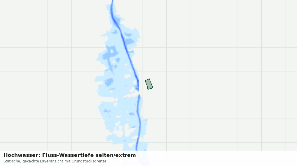 Statische Kartenansicht: Hochwasser: Fluss-Wassertiefe selten/extrem