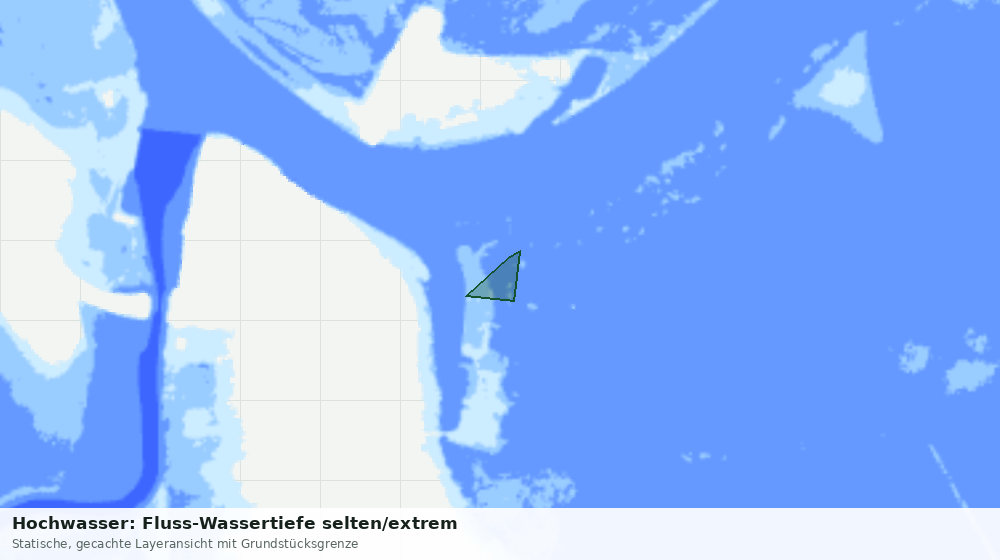 Statische Kartenansicht: Hochwasser: Fluss-Wassertiefe selten/extrem