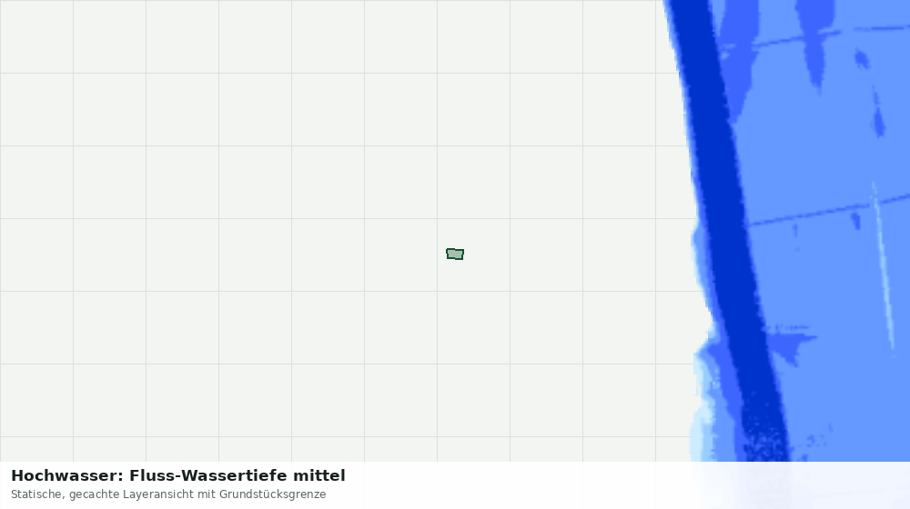 Statische Kartenansicht: Hochwasser: Fluss-Wassertiefe mittel