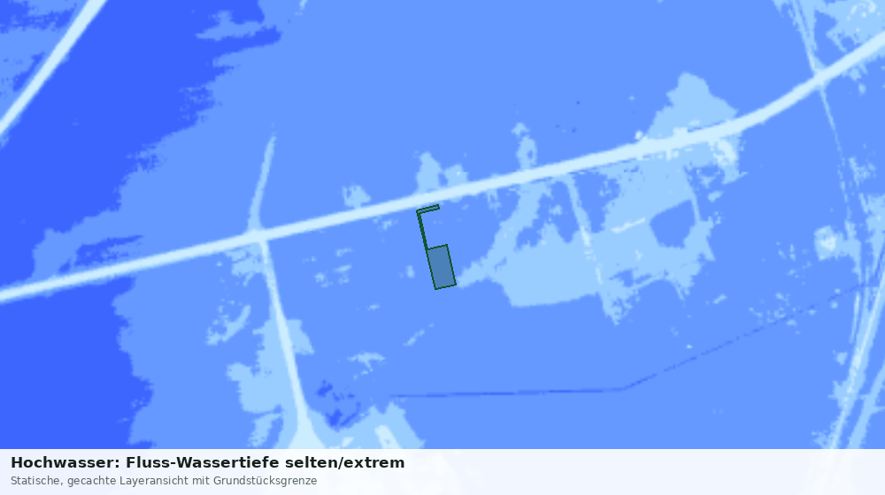 Statische Kartenansicht: Hochwasser: Fluss-Wassertiefe selten/extrem